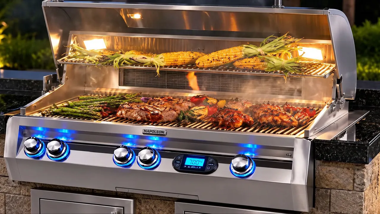 Outdoor kitchen grill build